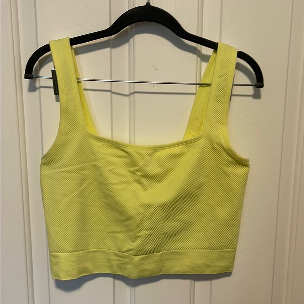 All in Motion Yellow Cropped Tank